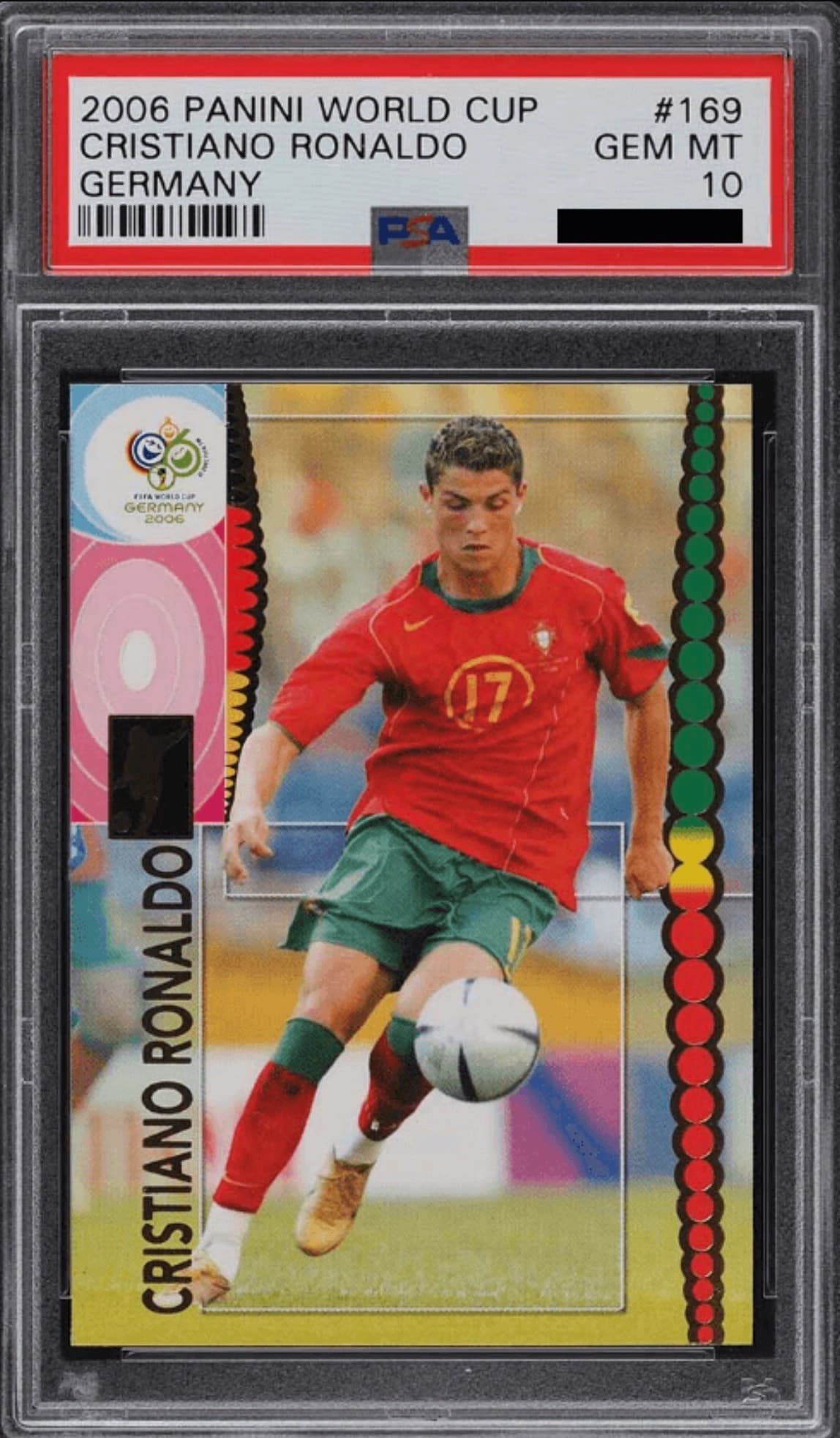 2006 Panini World Cup Cristiano Ronaldo #169