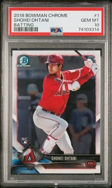 2018 BOWMAN CHROME SHOHEI OHTANI #1 PSA 10