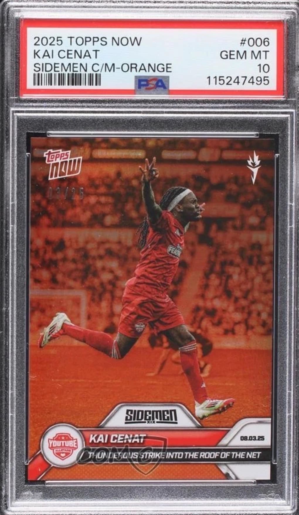 2025 TOPPS NOW KAI CENAT SIDEMEN C/M-ORANGE #006