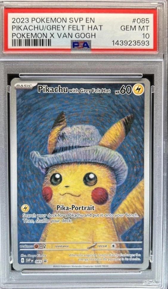 2023 POKEMON SVP BLACK STAR PROMOS PIKACHU WITH GREY FELT HAT #085 PSA 10