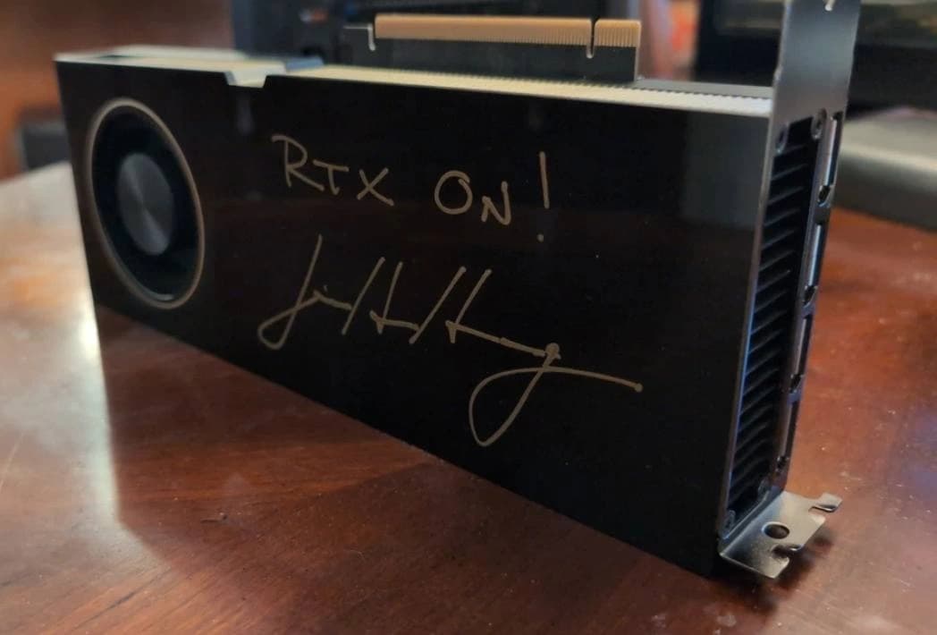 Jensen Huang Signed Nvdia RTX 6000 