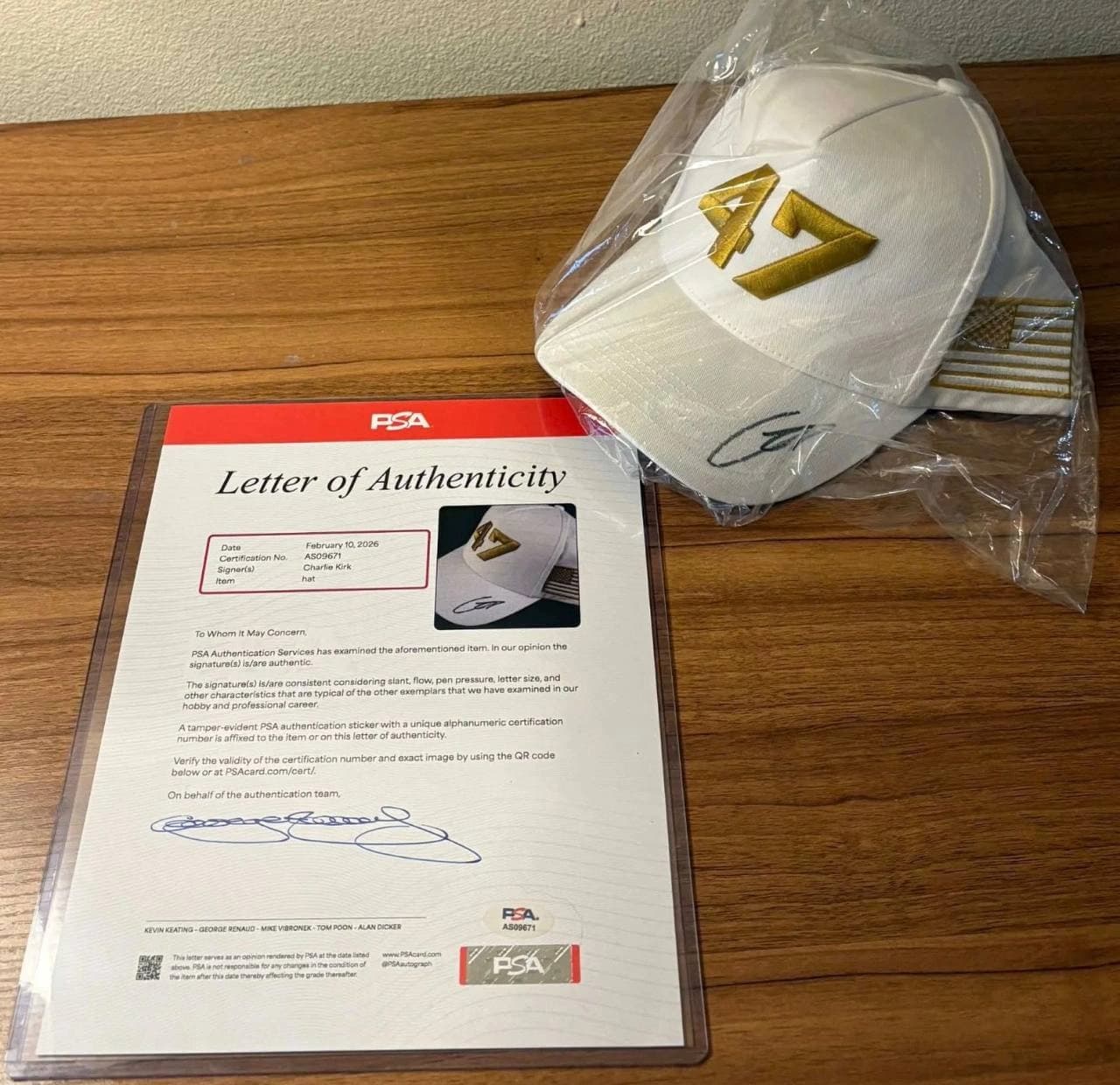 Charlie Kirk Signed MAGA 47 Hat
