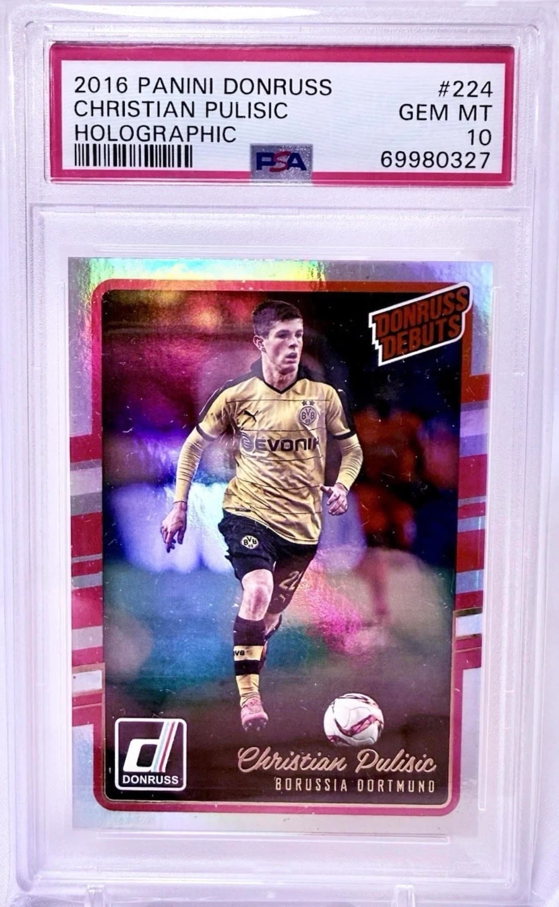 2016 DONRUSS CHRISTIAN PULISIC HOLOGRAPHIC #224