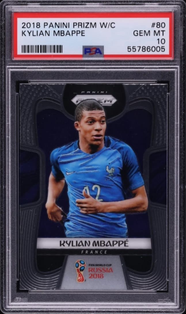 2018 PANINI PRIZM WORLD CUP KYLIAN MBAPPE #80 PSA 10