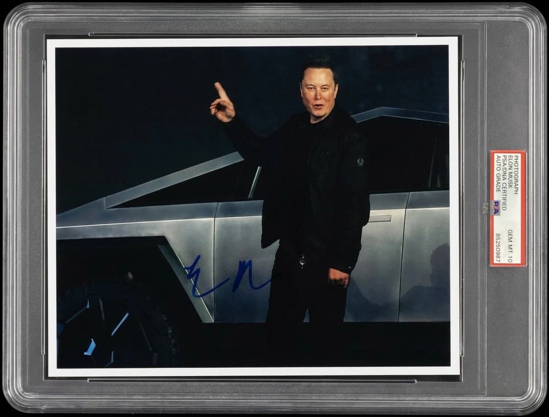 Elon Musk Signed Photo 8x10 PSA 10