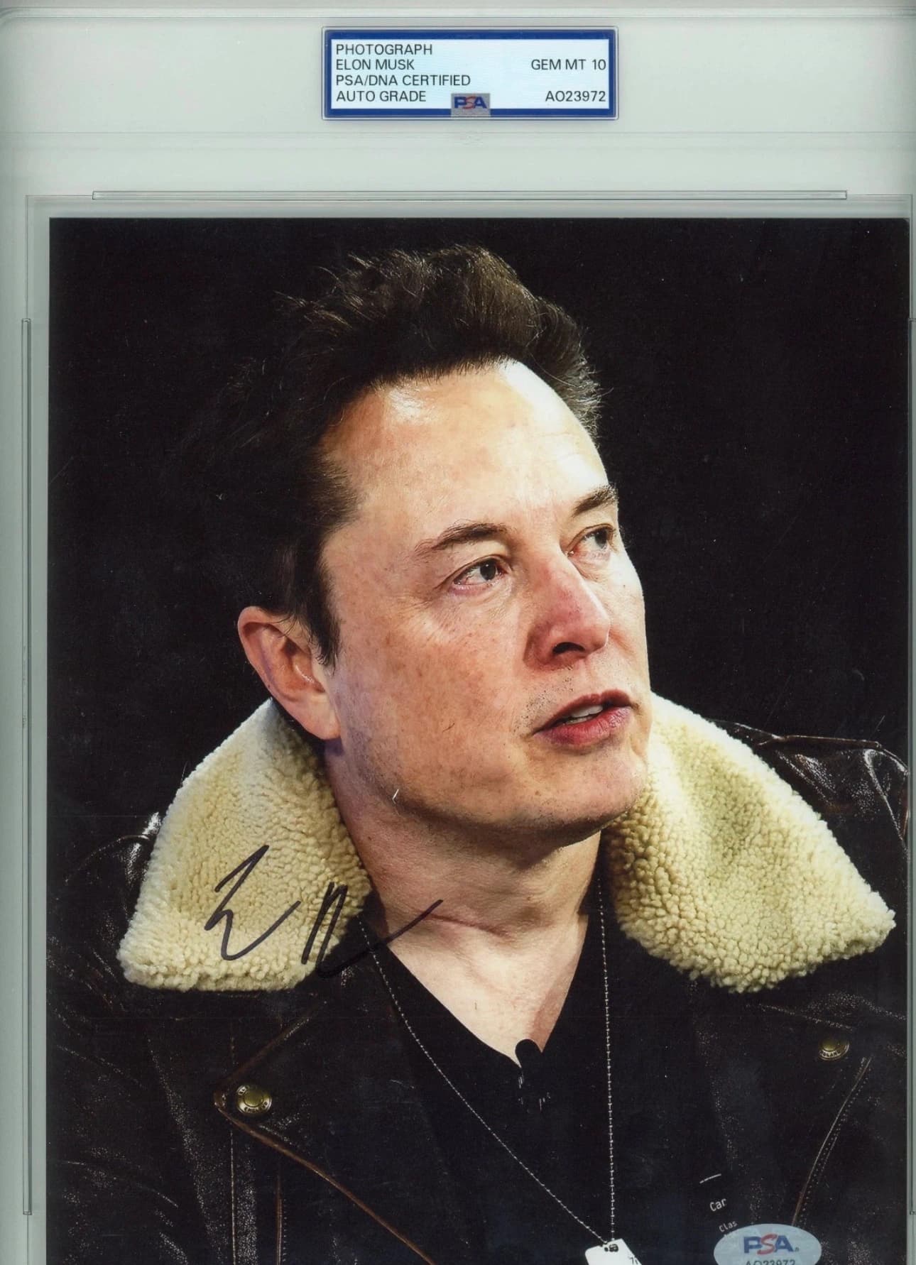 ELON MUSK SIGNED 8x10 PHOTO PSA GEM MT 10